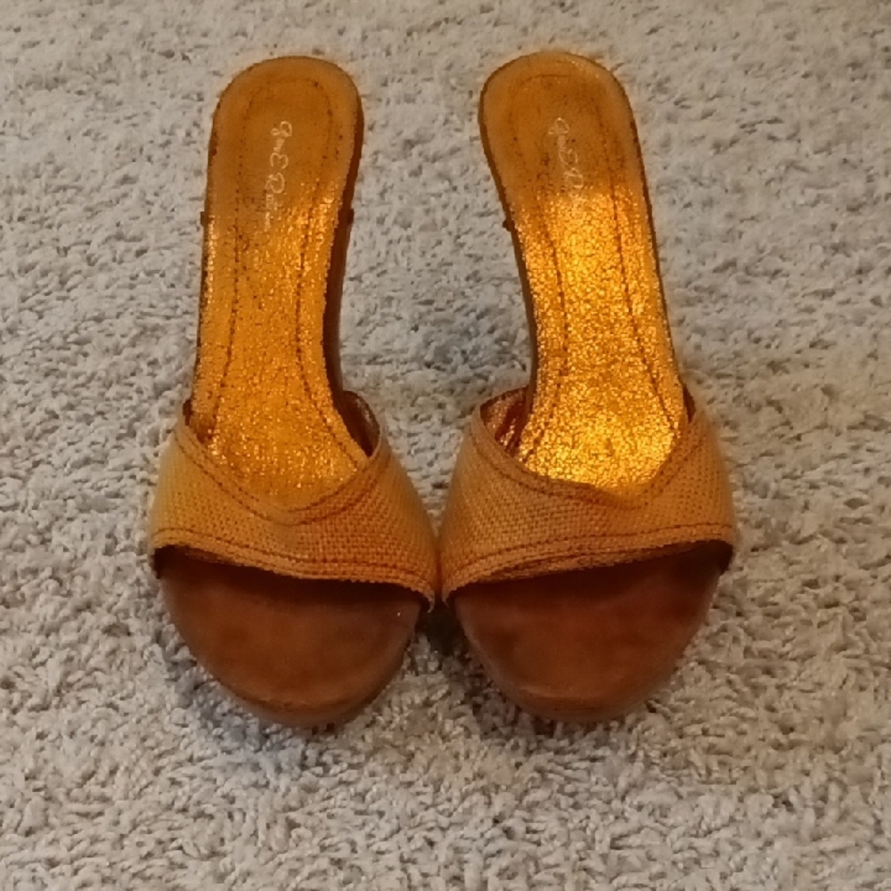 Vintage Elegant Copper Women's Cork Heels